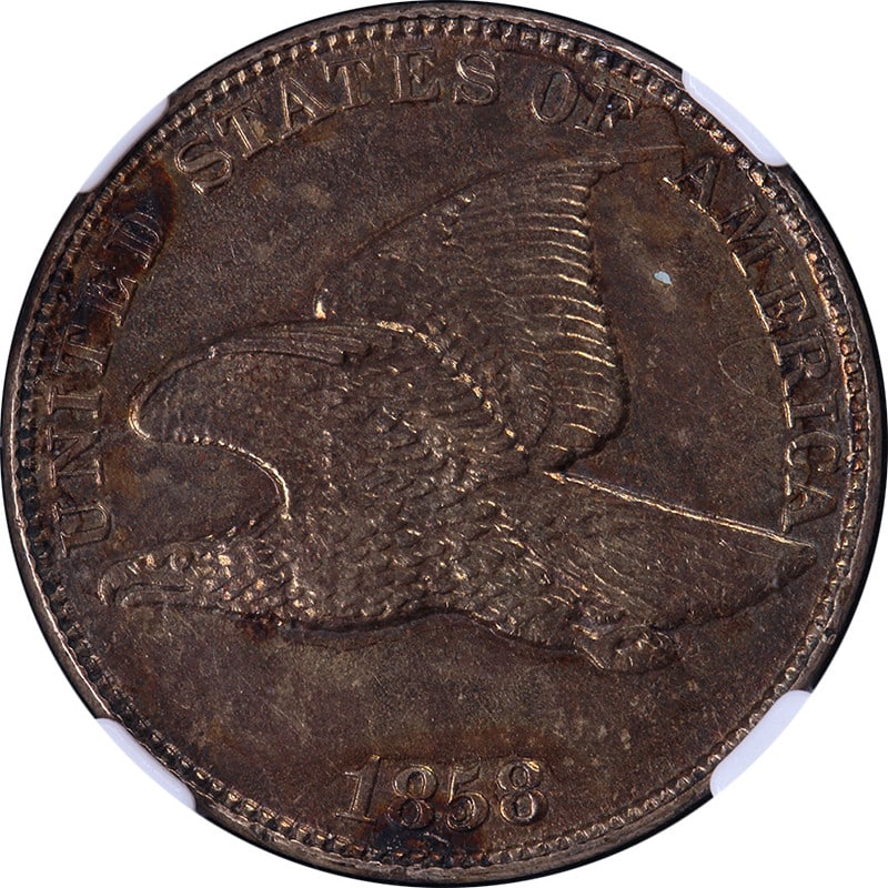 1858 Flying Eagle Cent Small Letters NGC Unc Details Quality Coin (1 of 4)