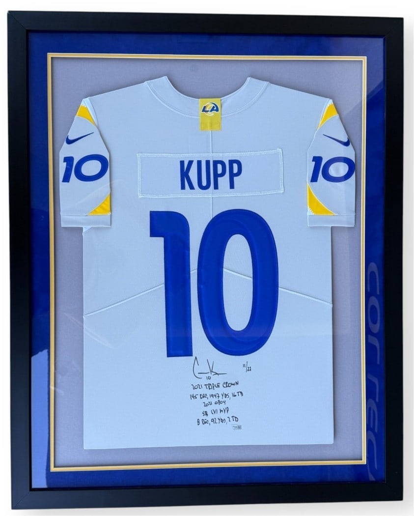 Cooper Kupp Autographed Jersey Framed Inscribed 11/22 Rams Fanatics Authentic (1 of 3)