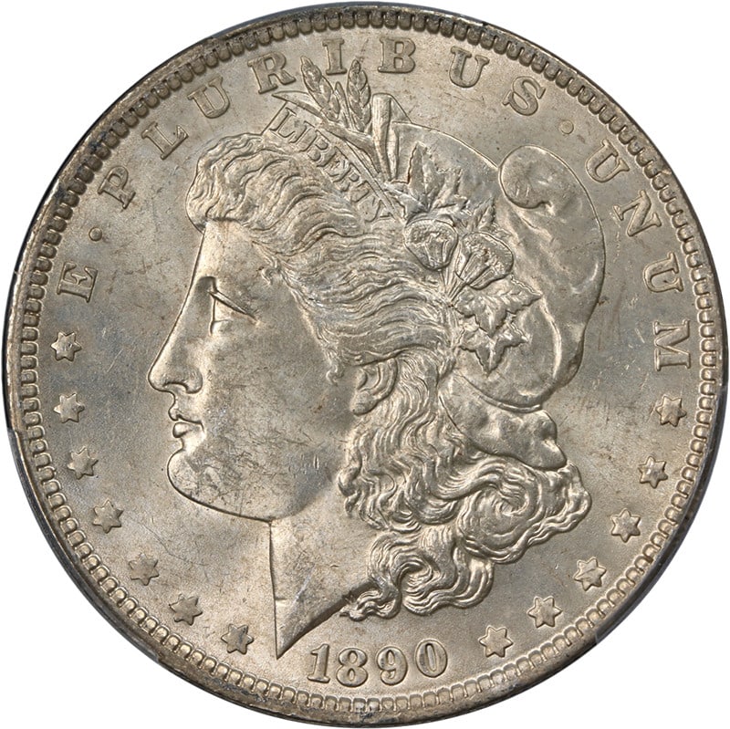 1890-P Morgan Silver Dollar PCGS MS63 Silver Coin Uncirculated (1 of 4)