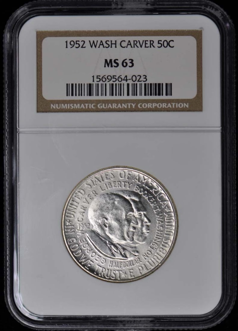 1952 Washington-Carver 50C Silver Coin NGC MS63 Uncirculated (1 of 2)