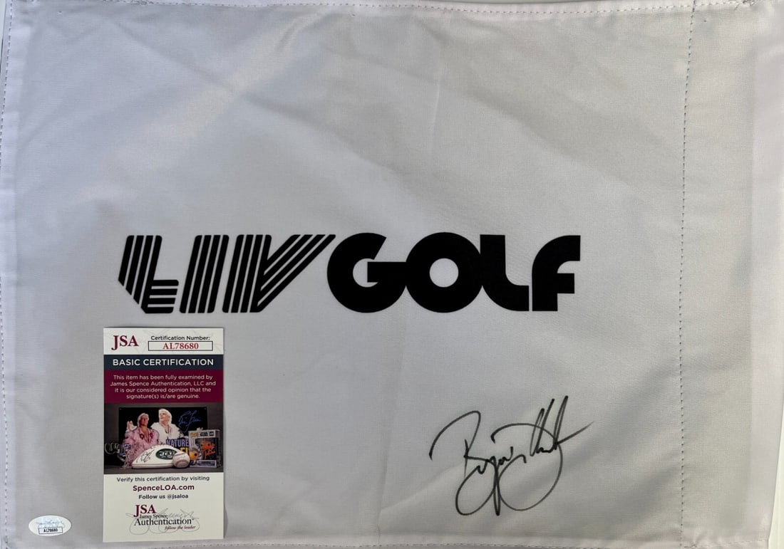 Bryson DeChambeau Signed LIV Golf #18 Pin Flag JSA Authenticated (1 of 2)