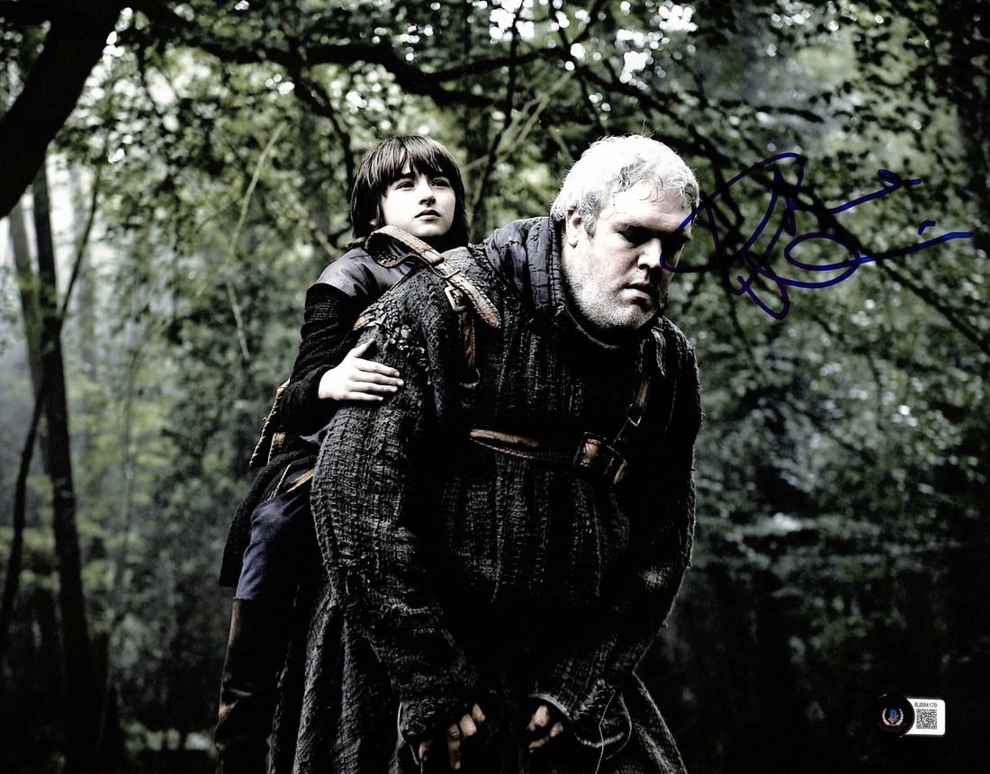 Kristian Nairn Hodor Signed 11x14 Photo Beckett Certified: Kristian Nairn Hodor Signed 11x14 Photo Beckett Certified This is an autographed 11x14 photograph signed in blue permanent marker by Kristian Nairn, known for his role as "Hodor" in the acclaimed TV s