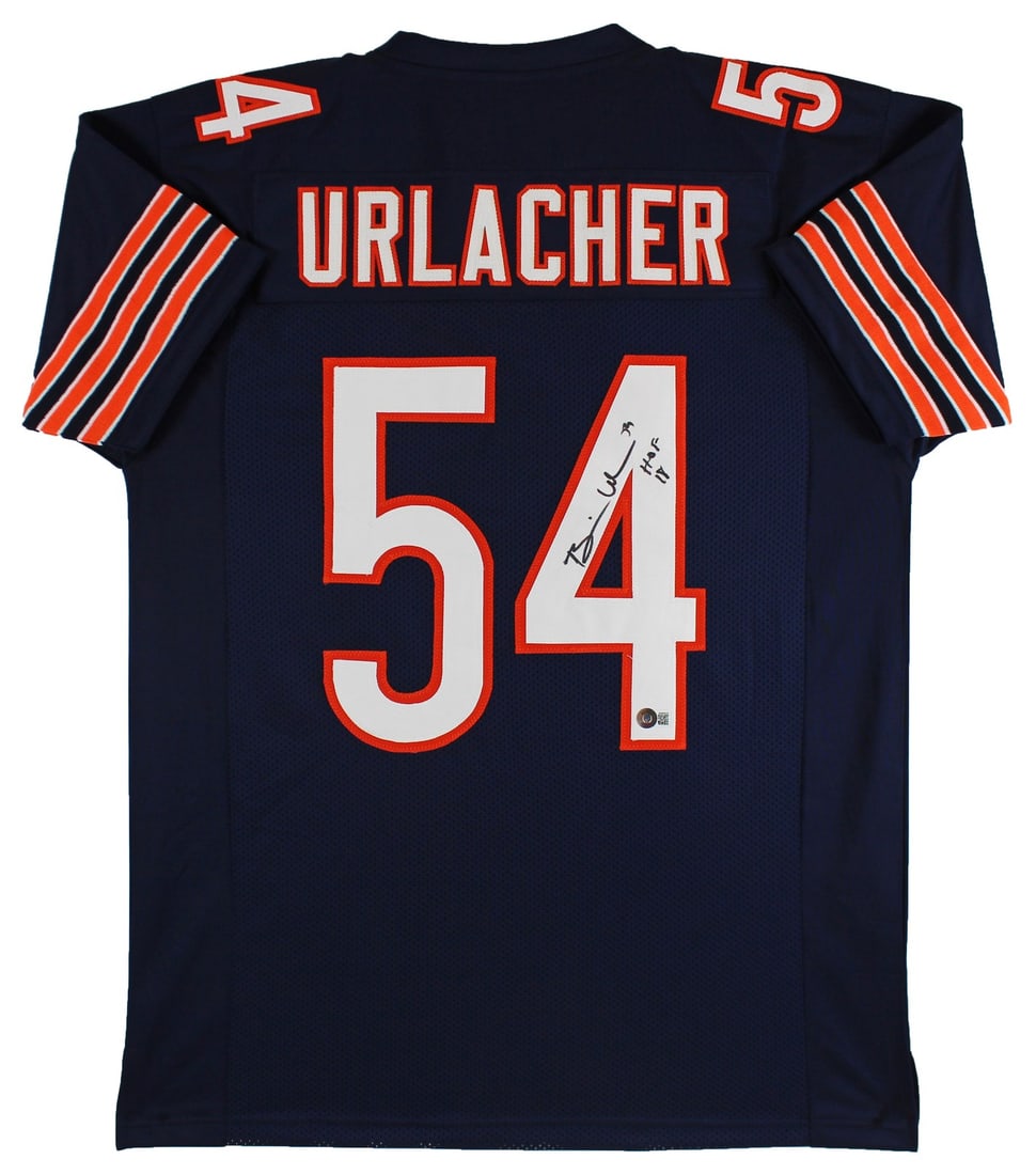 Brian Urlacher Signed Navy Blue Jersey HOF 18 BAS Witnessed (1 of 3)