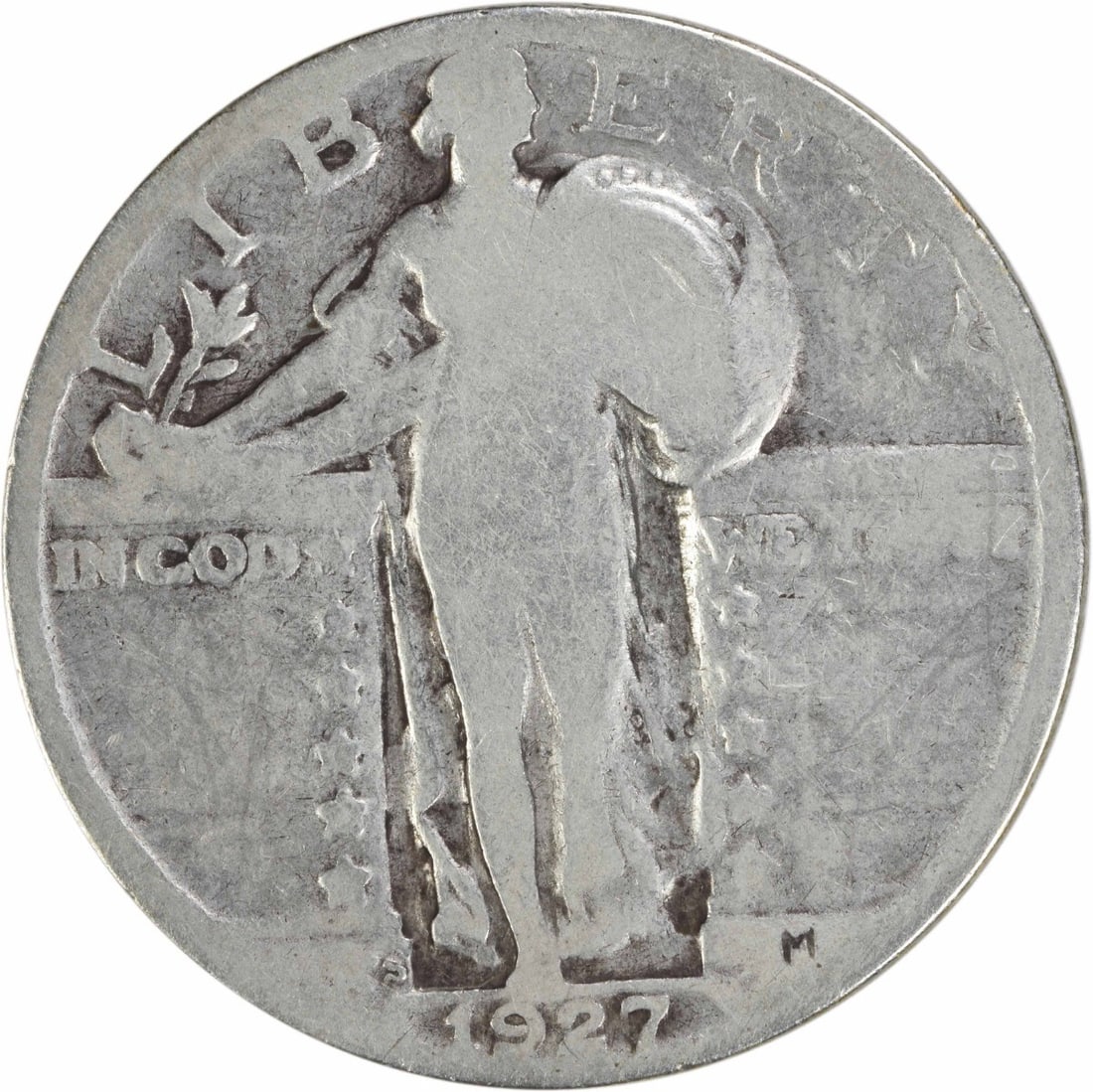 1927-S Standing Liberty Quarter 90% Silver G Grade Uncertified (1 of 2)