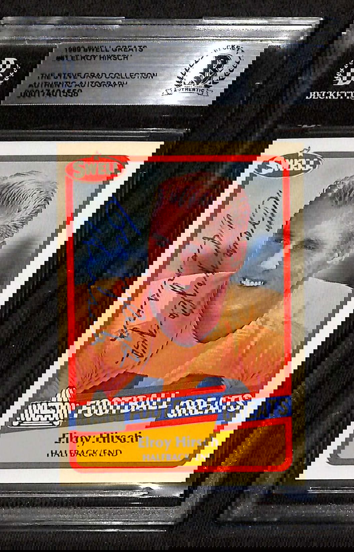 Elroy Hirsch 1989 Swell Greats #61 Signed Card Beckett Authenticated (1 of 1)