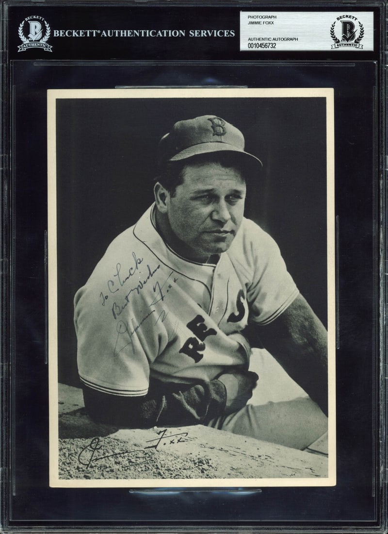 Jimmie Foxx Boston Red Sox Signed 6.5x9 Photo BAS Authenticated (1 of 1)