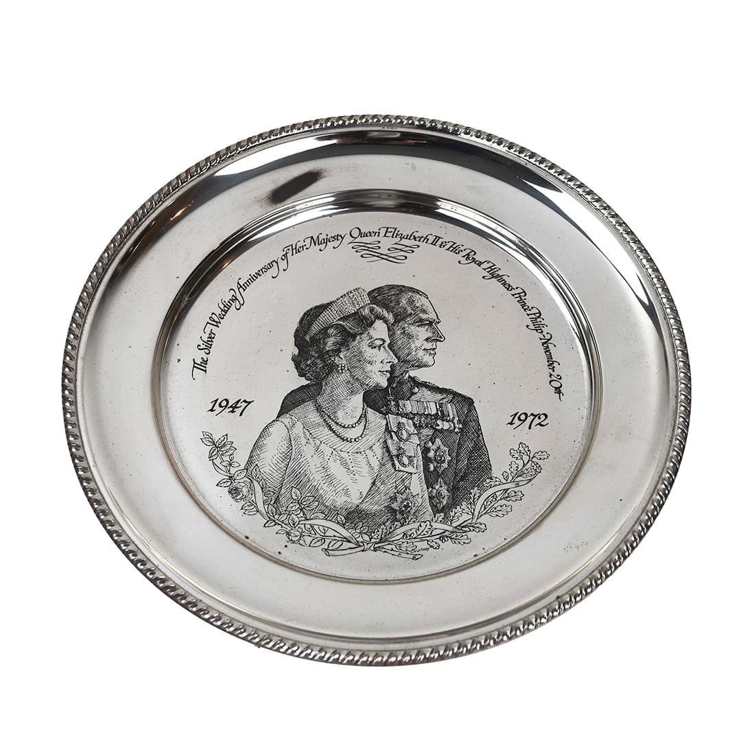 John Pinches Royal Anniversary Sterling Silver Plate (1 of 1)