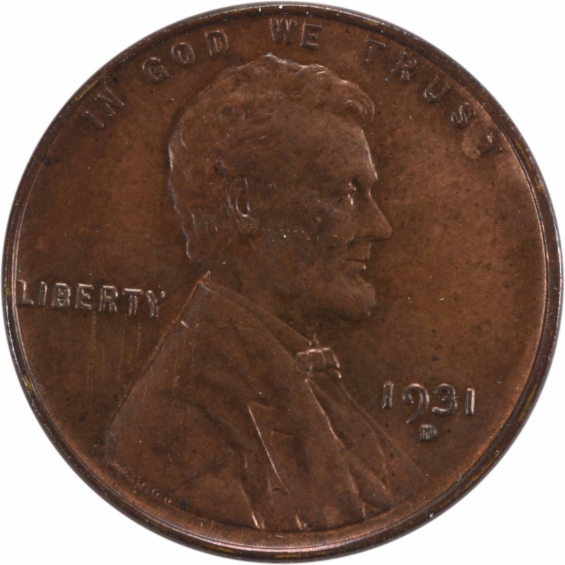 1931-D Lincoln Wheat Cent Choice BU+ Copper Uncertified (1 of 2)