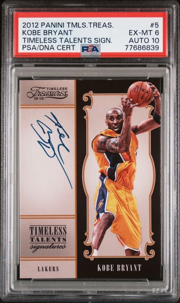 Kobe Bryant 2012 Timeless Treasures Talent Signatures PSA 6/10 Auto #5 Limited Edition 47/99 (1 of 2)