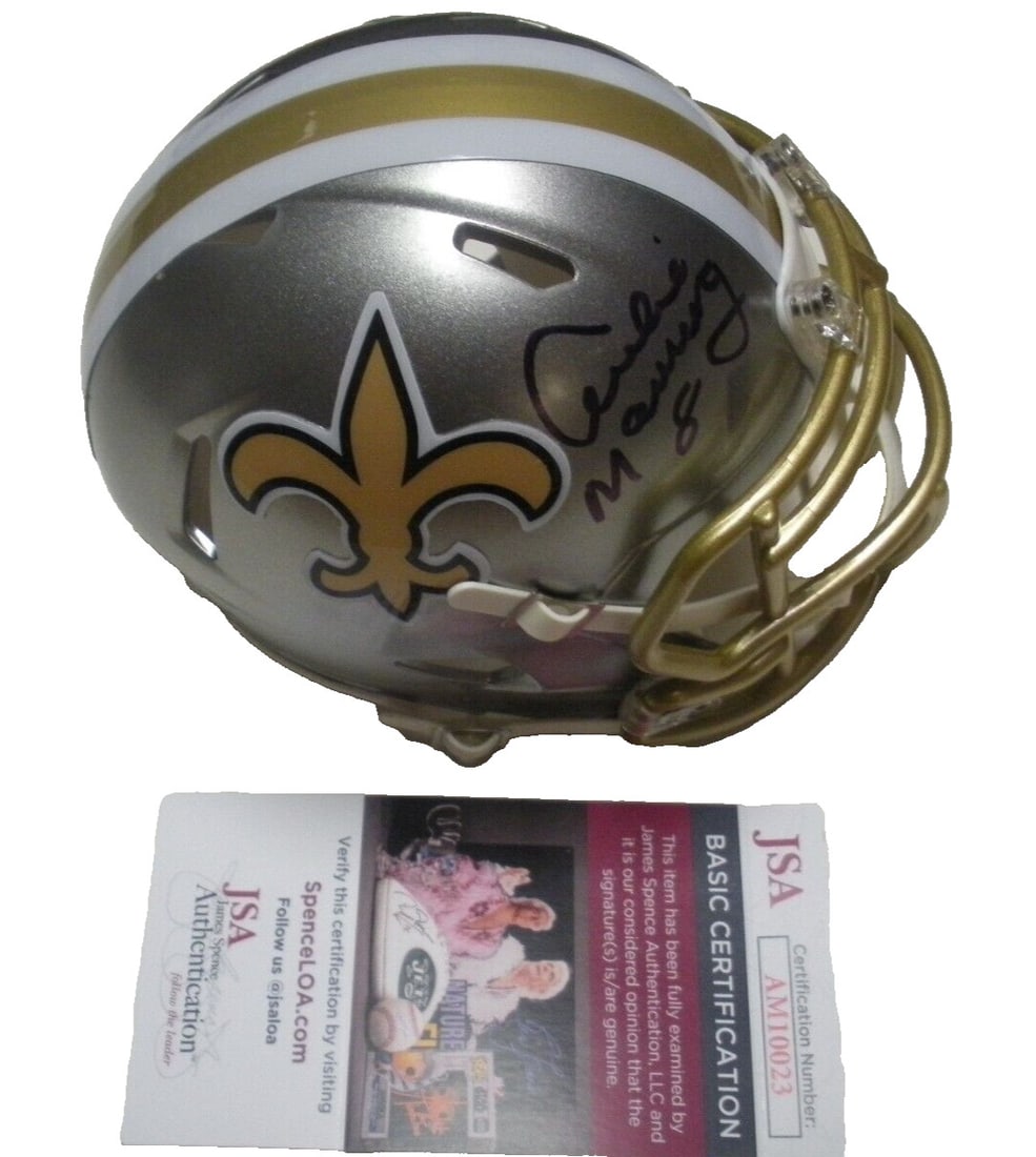 Archie Manning Signed Mini Helmet New Orleans Saints JSA COA (1 of 1)