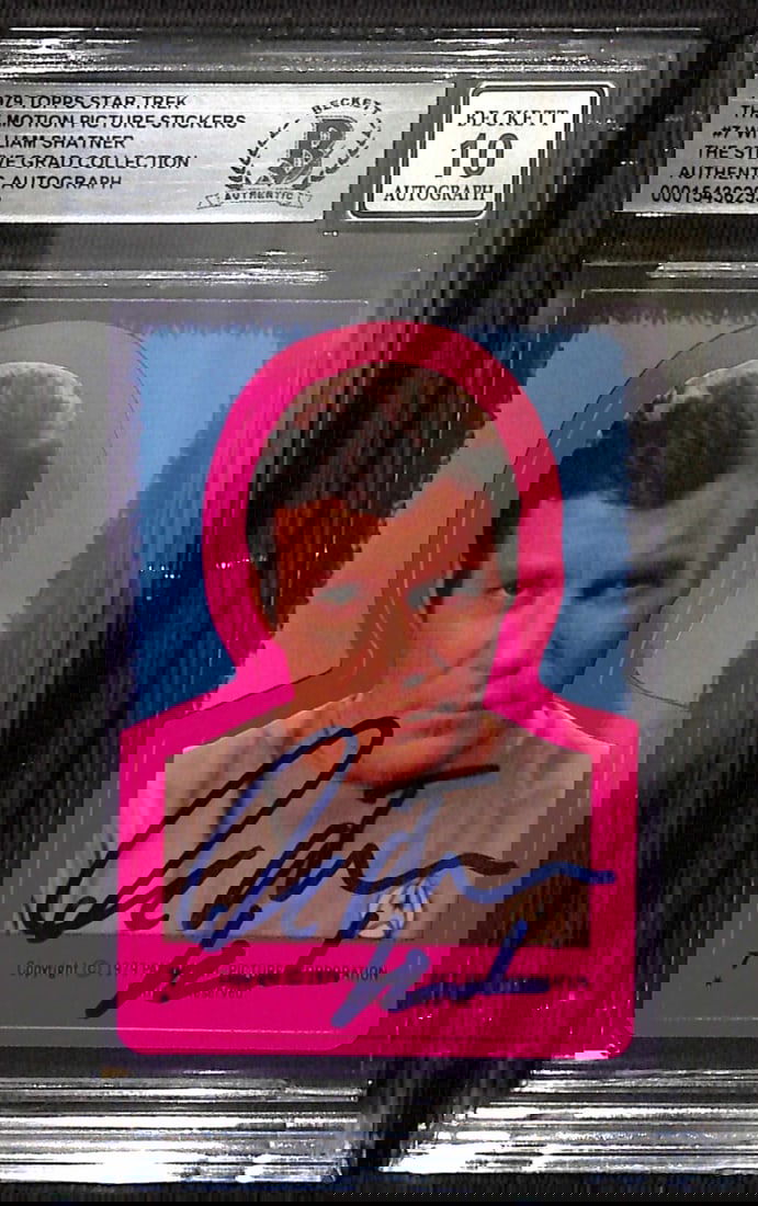 William Shatner Signed 1979 Topps Star Trek Kirk Sticker BAS 10 (1 of 1)