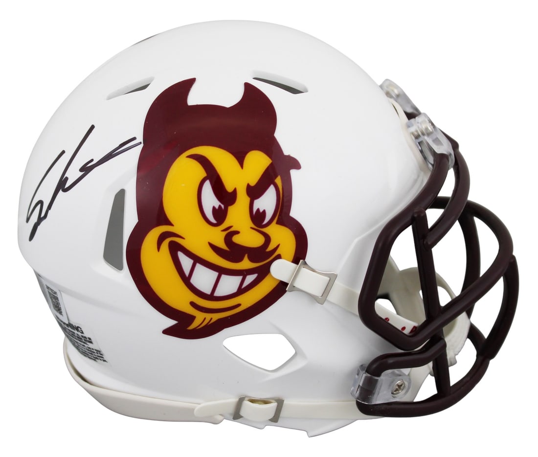 Arizona State Sun Devils Sam Leavitt Signed Mini Helmet BAS Authenticated (1 of 3)