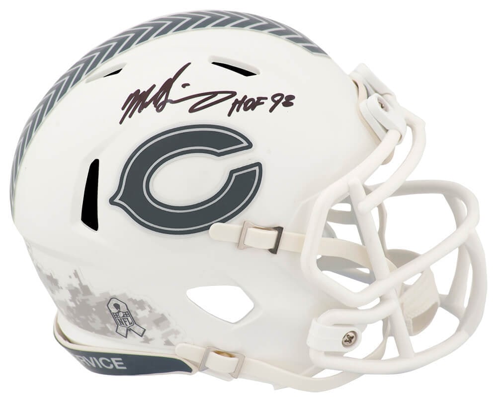 Mike Singletary Signed Chicago Bears 2024 SALUTE Mini Helmet HOF 98 COA (1 of 1)