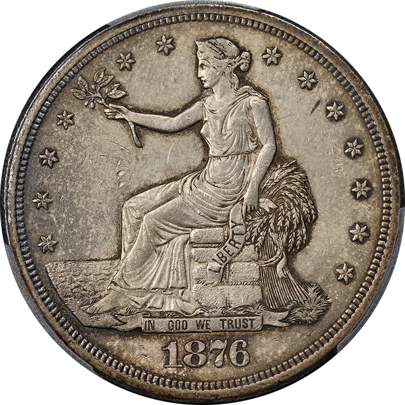 1876-S Trade Dollar PCGS Unc Details Silver Strong Strike (1 of 4)
