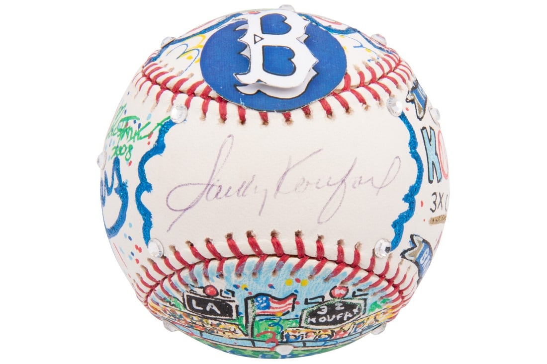Sandy Koufax Autographed Charles Fazzino Pop Art Baseball PSA DNA COA (1 of 7)