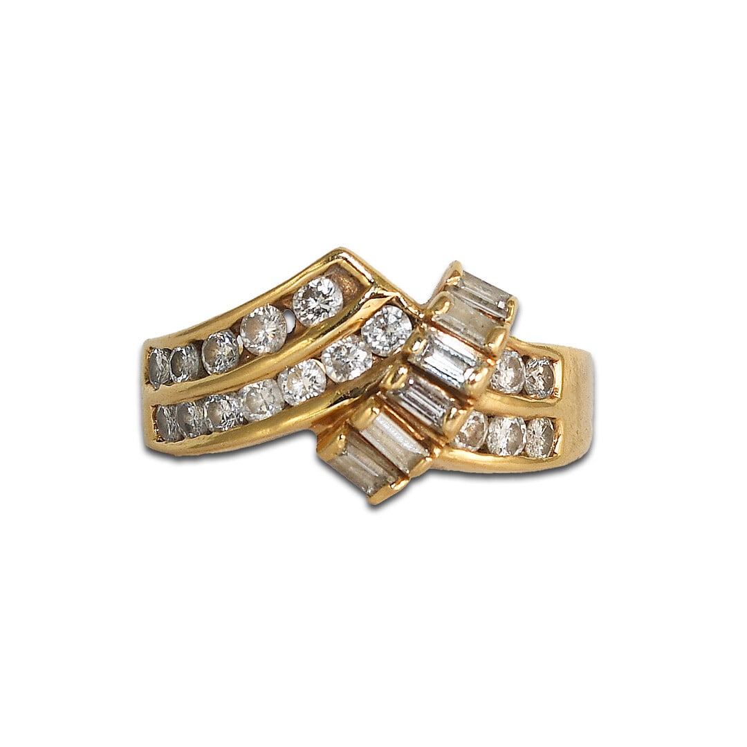 14k Yellow Gold Channel-Set Diamond Ring 1.00 ct Size 8 (1 of 8)