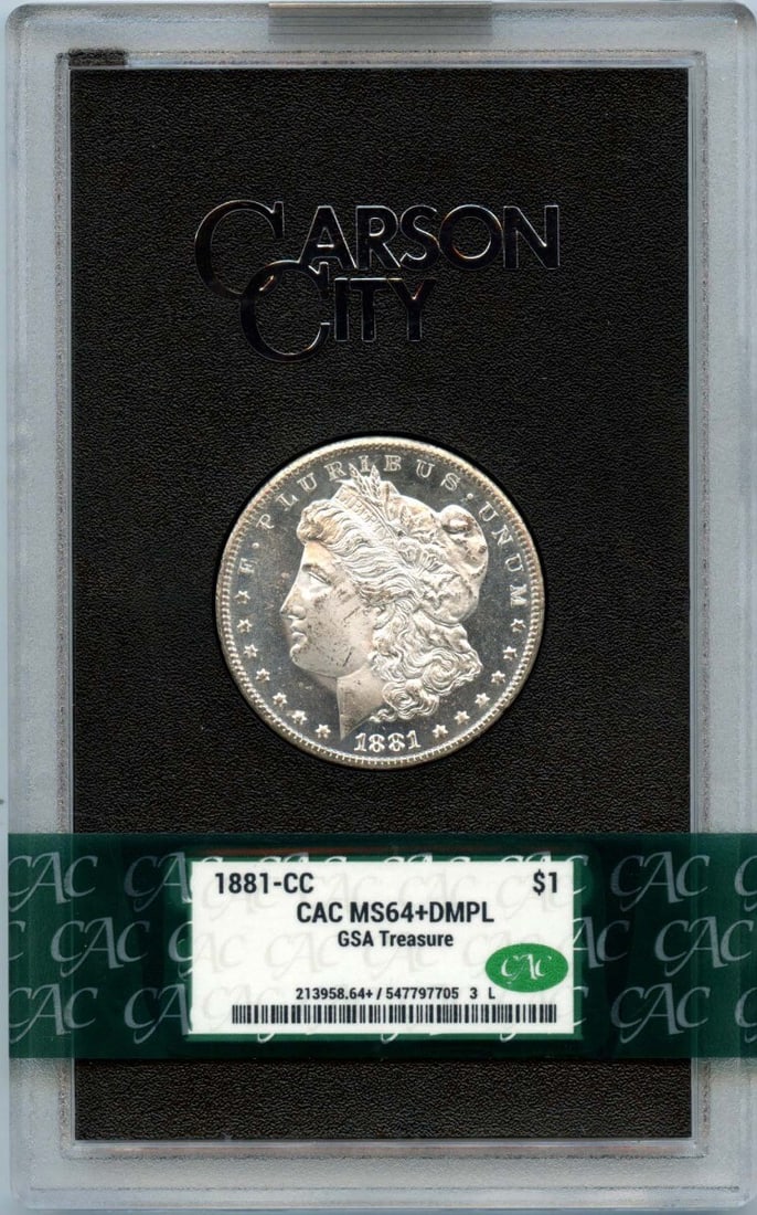 1881-CC Morgan Dollar GSA Hoard CACG MS64+ DMPL Uncirculated (1 of 2)