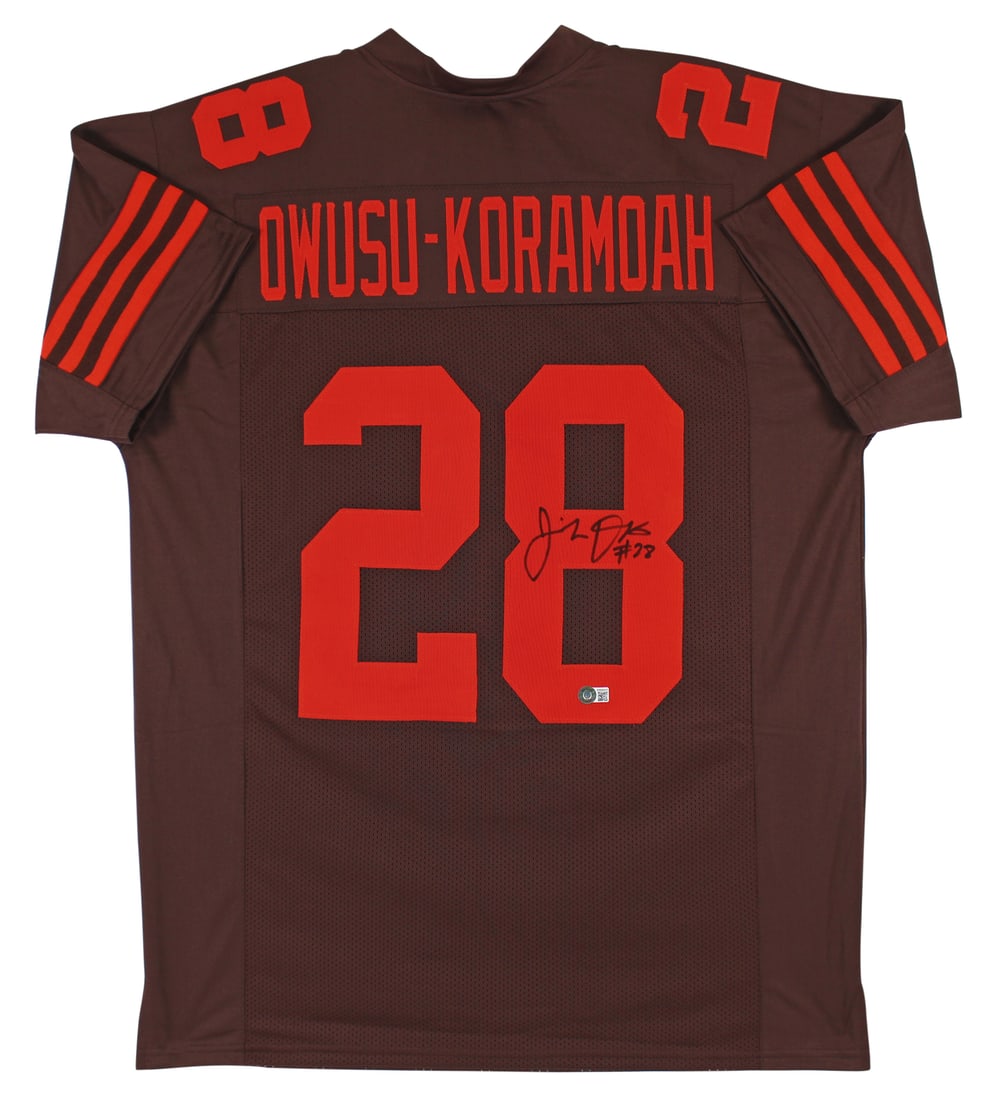 Jeremiah Owusu-Koramoah Signed Cleveland Browns Pro Style Jersey Beckett Authenticated (1 of 3)