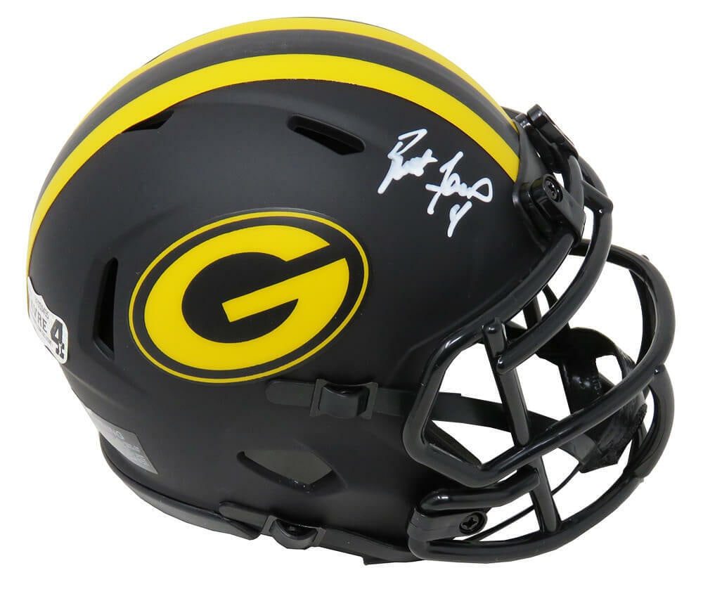 Brett Favre Signed Green Bay Packers Eclipse Mini Helmet with COA (1 of 1)