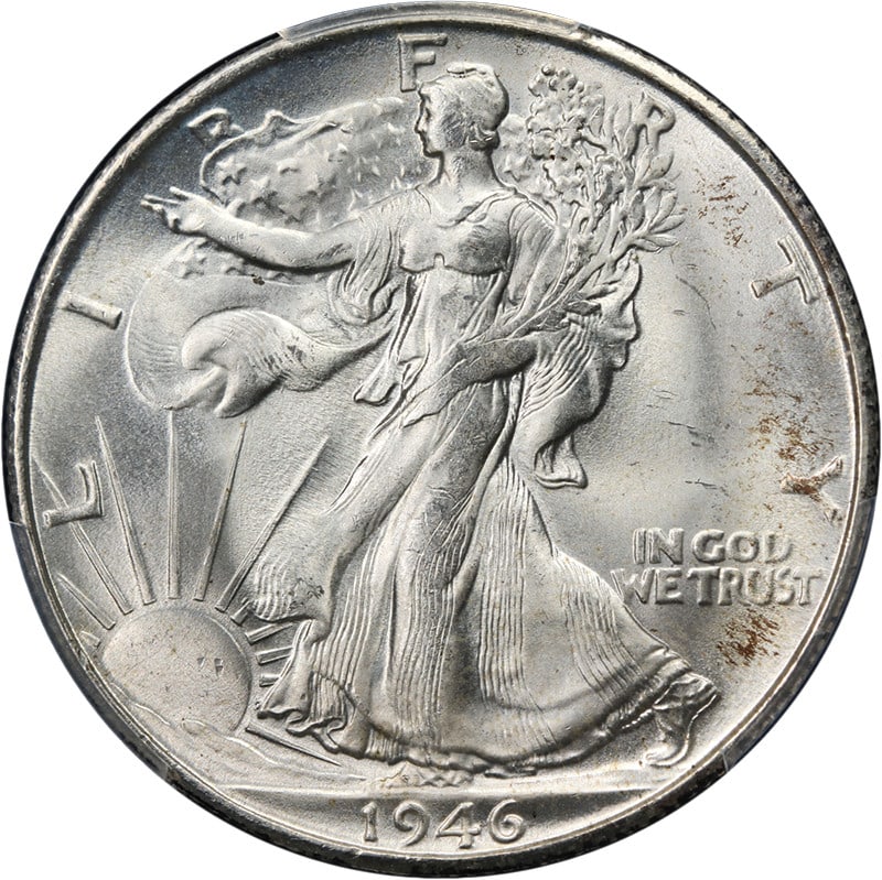 1946-S Walking Liberty Half PCGS MS66 Uncirculated Silver Coin (1 of 4)