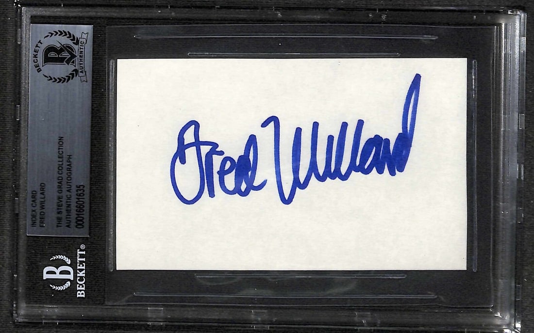 Fred Willard Signed 3x5 Index Card Best in Show Beckett Authenticated (1 of 1)