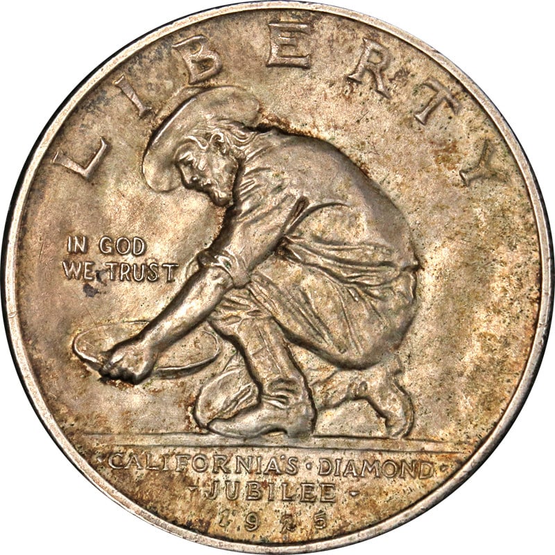 1925-S California Commemorative Half Dollar Choice BU+ Uncirculated Silver Coin: 1925-S California Commemorative Half Dollar Choice BU+ Uncirculated Silver Coin This stunning 1925-S California Commemorative Half Dollar showcases exceptional eye appeal, featuring a beautiful luster