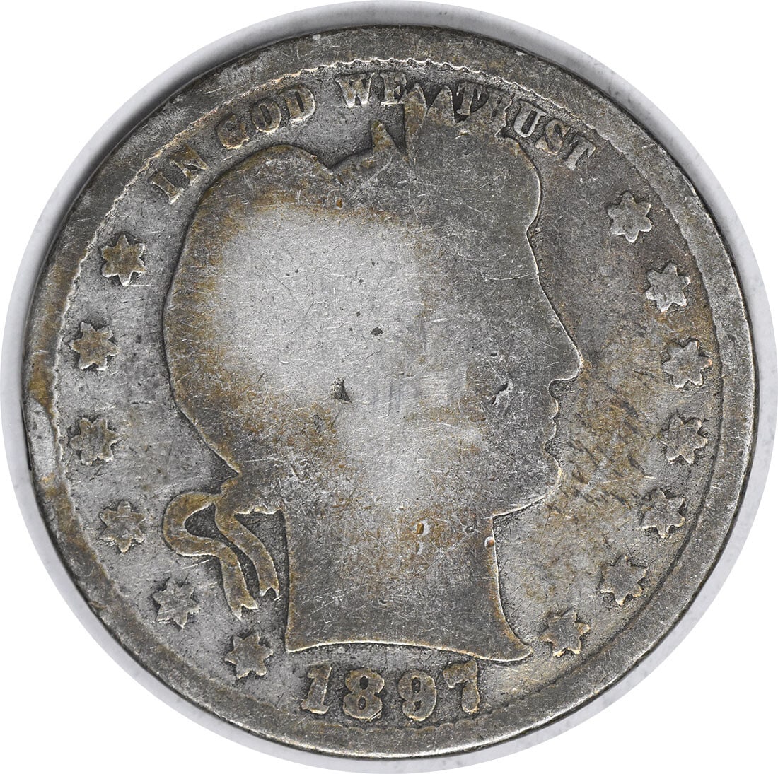 1897-S Barber Silver Quarter 25C Uncertified by Charles E Barber (1 of 2)