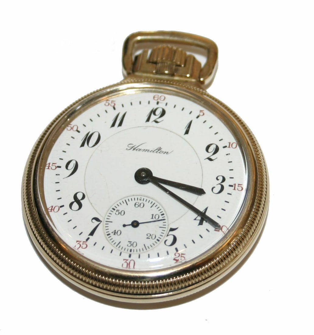 Hamilton Model #950 Vintage 10k Gold Filled Pocket Watch 23 Jewels 1916 (1 of 4)