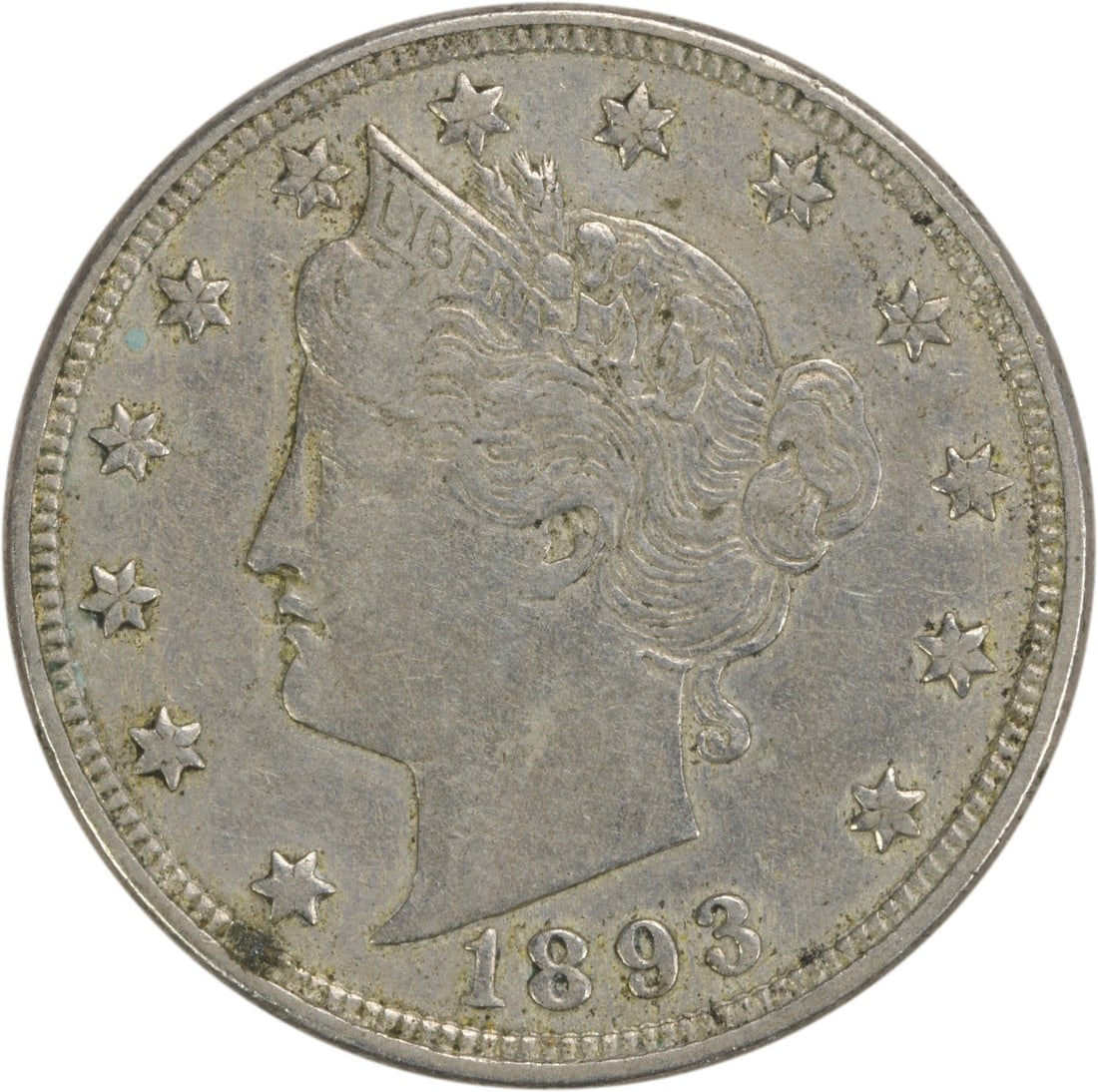 1893 Liberty Nickel VF Uncertified Charles E Barber Coin 5C (1 of 2)