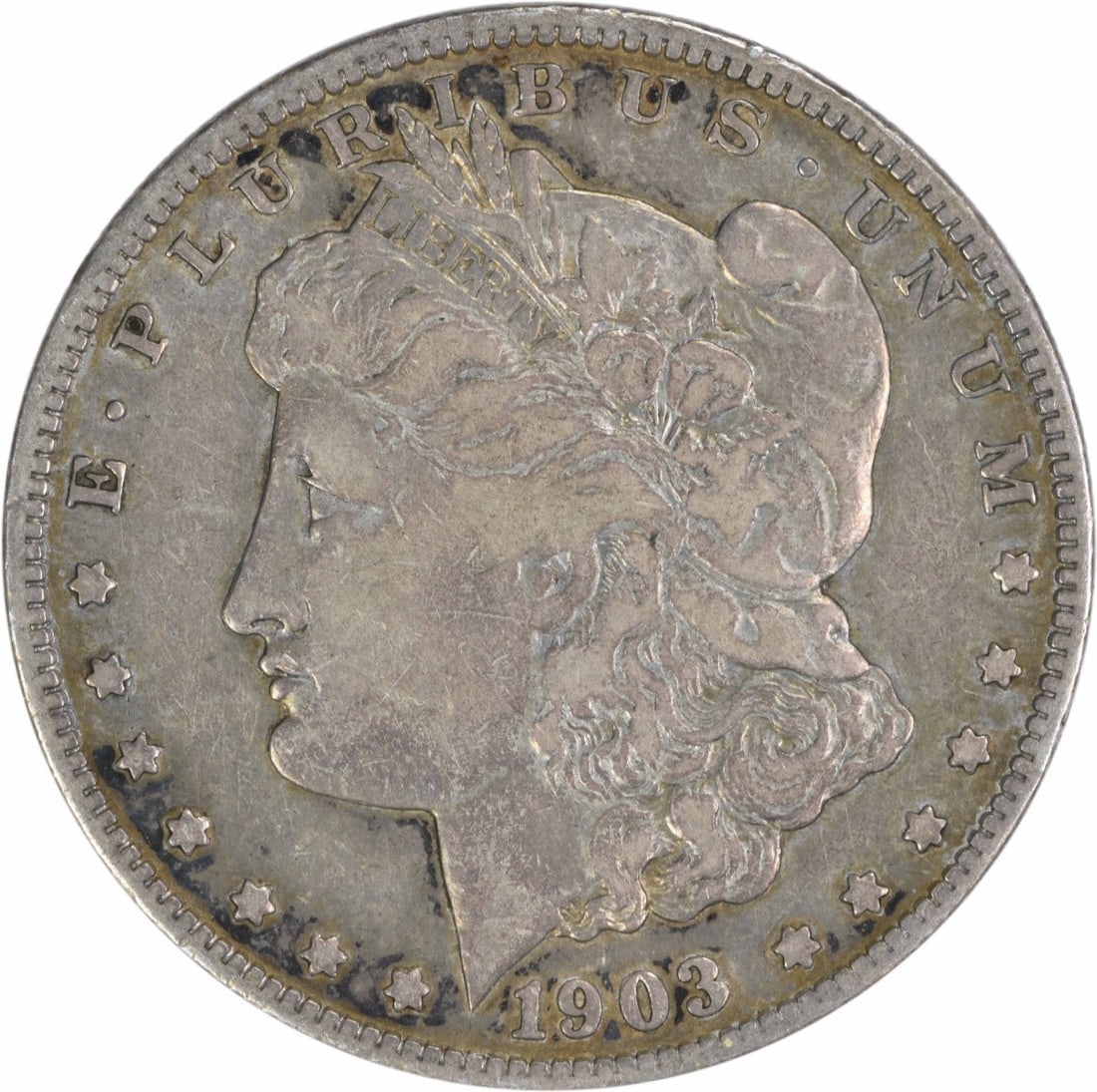1903-S Morgan Silver Dollar VF 90% Silver San Francisco Mint: 1903-S Morgan Silver Dollar VF 90% Silver San Francisco Mint This 1903-S Morgan Silver Dollar is a remarkable collectible piece featuring a composition of 90% silver and 10% copper. Minted in San Fran