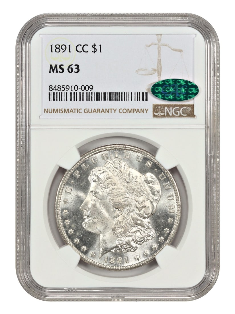 1891-CC Morgan Dollar NGC CAC MS63 Uncirculated Rare Date (1 of 4)