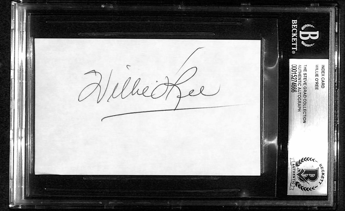 Willie O'Ree Signed 3x5 Index Card Beckett Authenticated NHL HOF (1 of 1)