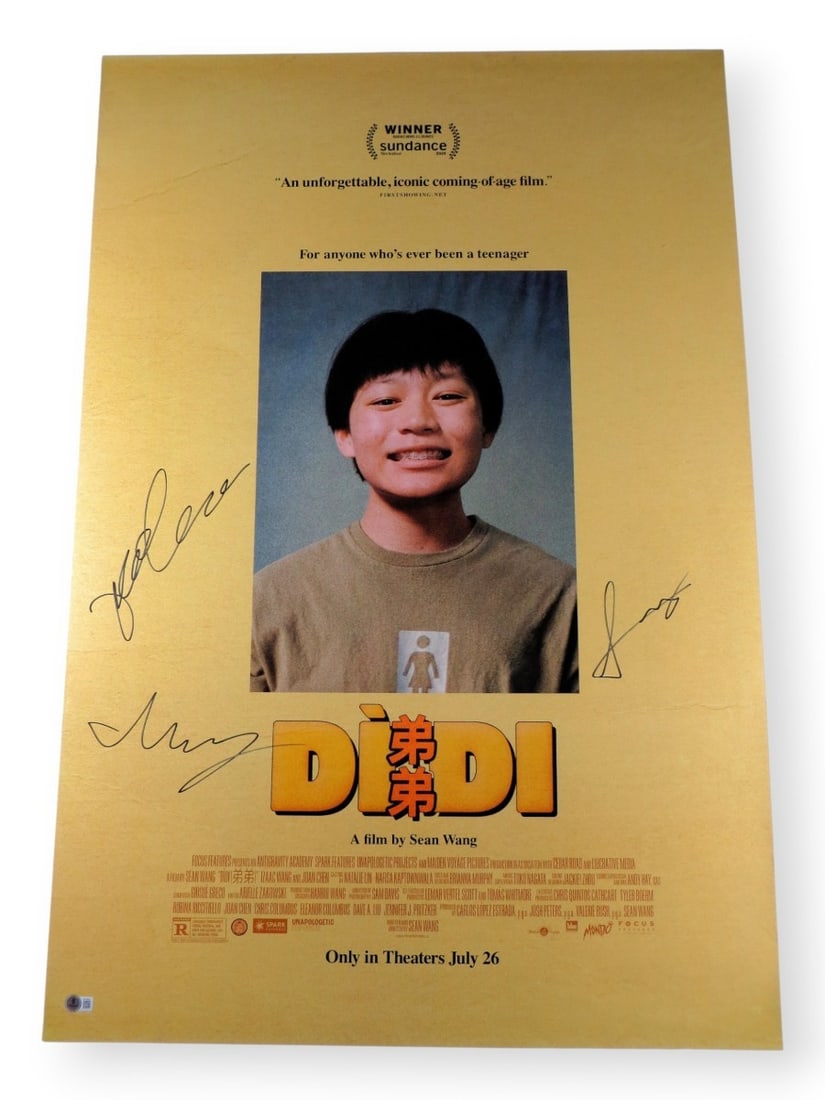 Didi Multi AE16359 Autographed 27x40 Poster Joan Chen Izaac Wang Sean Wang Beckett Authenticated (1 of 2)