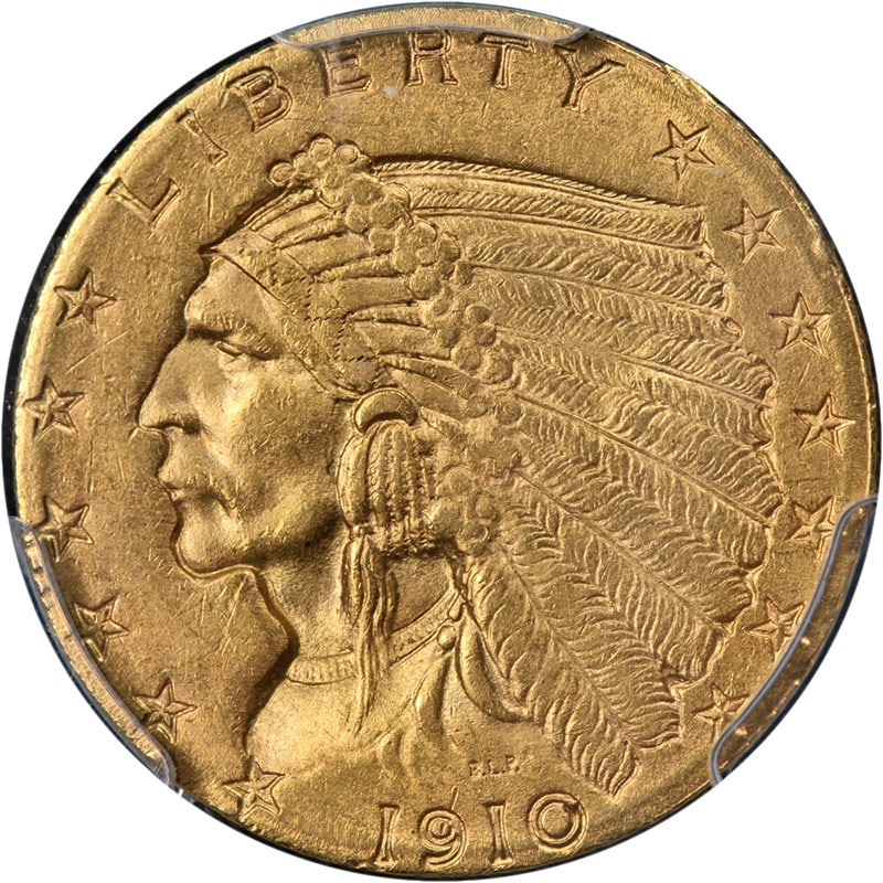 1910 Indian Gold $2.50 Coin PCGS MS63 High Eye Appeal (1 of 4)