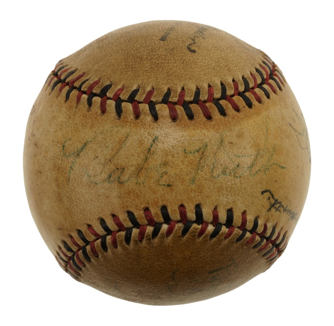 1932 World Series Game Used Baseball Babe Ruth Signed with JSA COA (1 of 7)