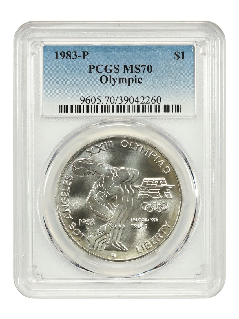 1983-P $1 Olympic Silver Coin PCGS MS70 Uncirculated (1 of 4)
