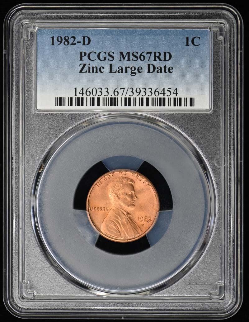1982-D Lincoln Cent MS67RD Uncirculated PCGS Certified (1 of 2)