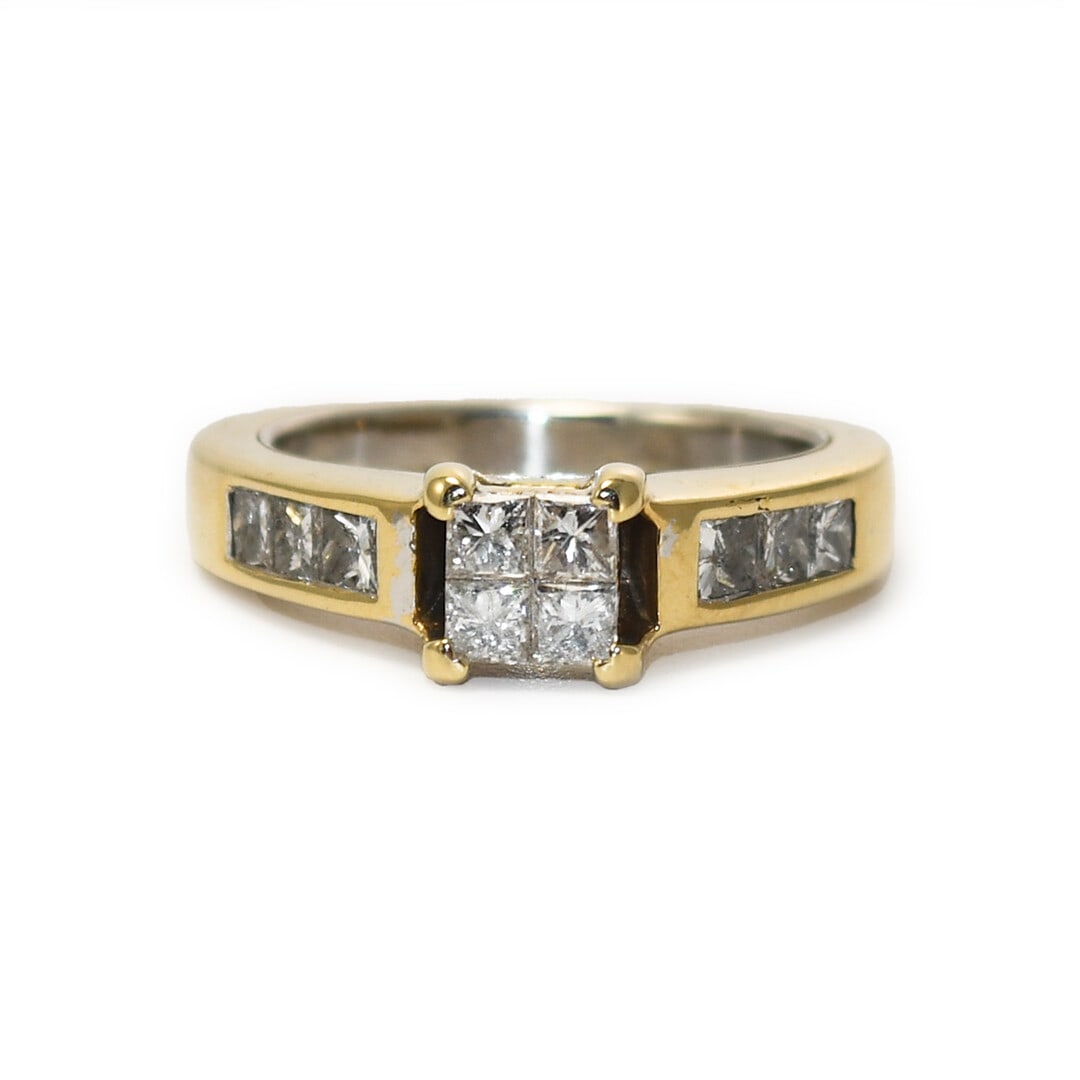 14k Yellow Gold Diamond Ring 0.80ct SI H Color Elegant Design (1 of 6)