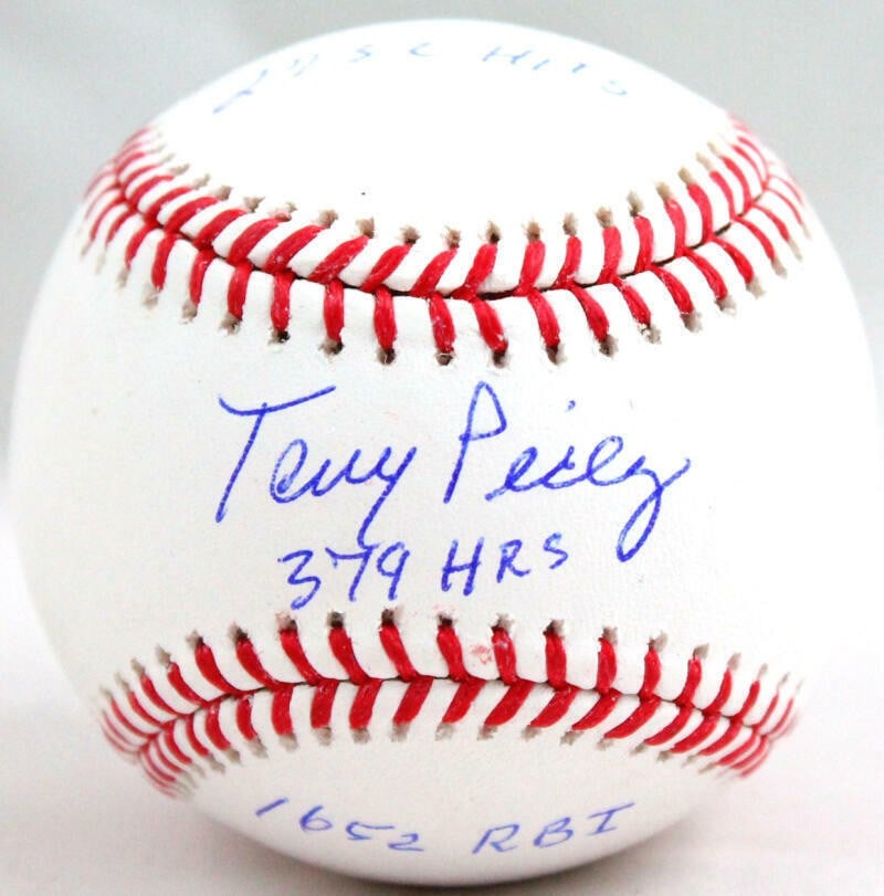 Tony Perez Signed Rawlings OML Baseball with 3 Career Inscriptions Beckett Authenticated (1 of 9)