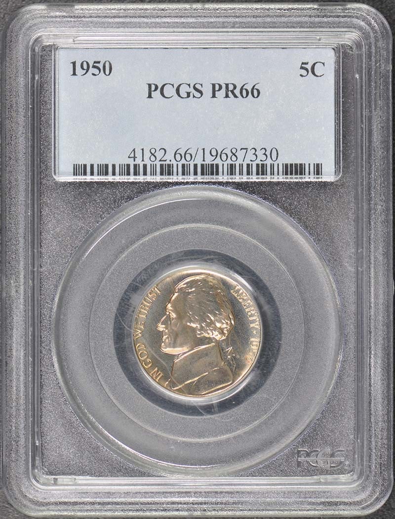 1950 Jefferson Nickel PCGS PR66 Proof Philadelphia Mint (1 of 2)