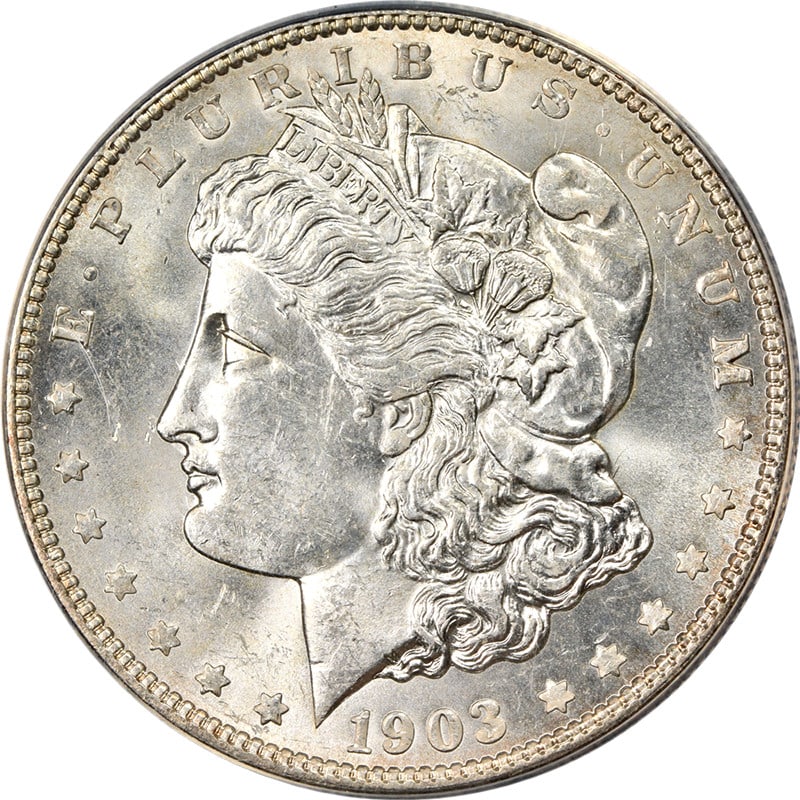 1903-O Morgan Silver Dollar ANACS MS62 VAM 10 Blast White: 1903-O Morgan Silver Dollar ANACS MS62 VAM 10 Blast White This stunning 1903-O Morgan Silver Dollar features a sharp strike and exceptional luster, showcasing the classic beauty of the Morgan series.