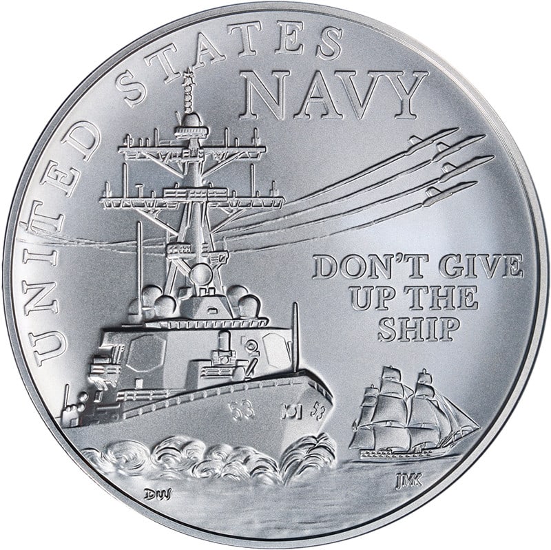 Navy 2022 Silver Armed Forces Medal 1 oz With OGP and COA (1 of 3)