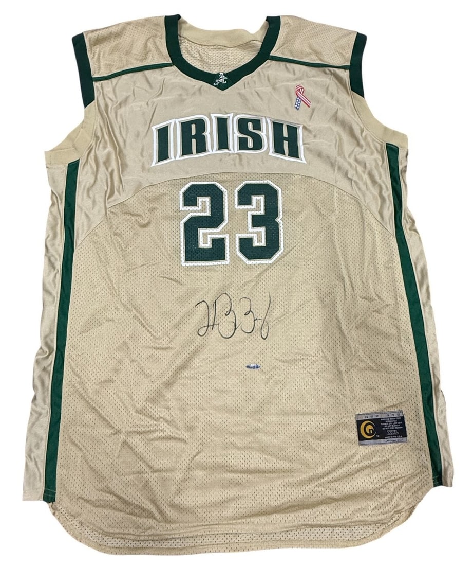 LeBron James Autographed Gold Jersey UDA St. Vincent St. Mary (1 of 8)