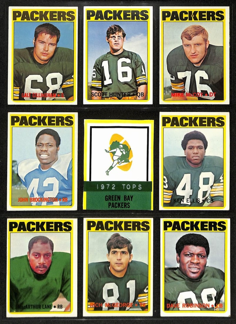 1972 Topps Green Bay Packers Football Cards Partial Set 12 of 13 (1 of 4)