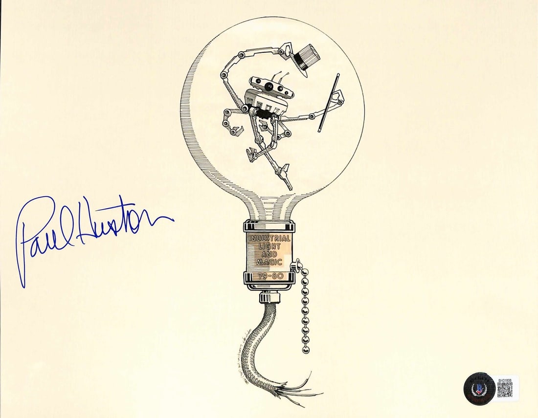 Paul Huston Signed Star Wars 11x14 Photo Beckett Certified: Paul Huston Signed Star Wars 11x14 Photo Beckett Certified This signed 11x14 color photograph features Paul Huston, renowned ILM visual effects artist, who contributed to the first six Star Wars films