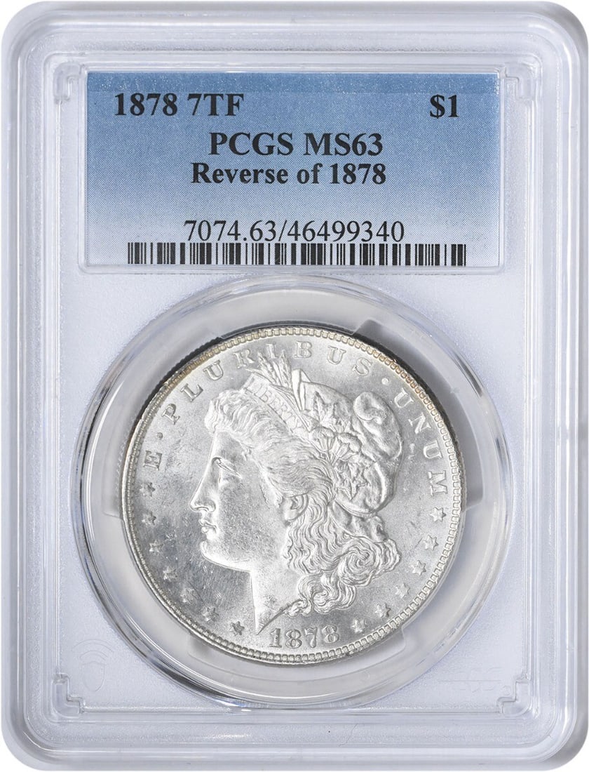 1878 Morgan Silver Dollar MS64 PCGS Uncirculated 90% Silver: 1878 Morgan Silver Dollar MS64 PCGS Uncirculated 90% Silver This 1878 Morgan Silver Dollar is certified by PCGS and boasts a remarkable MS64 grade. Struck in Philadelphia, the coin features a composit