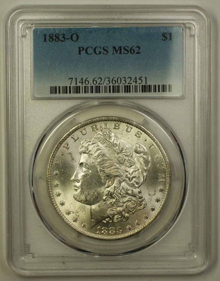 1883-O Morgan Silver Dollar PCGS MS-62 Uncirculated Coin (1 of 2)