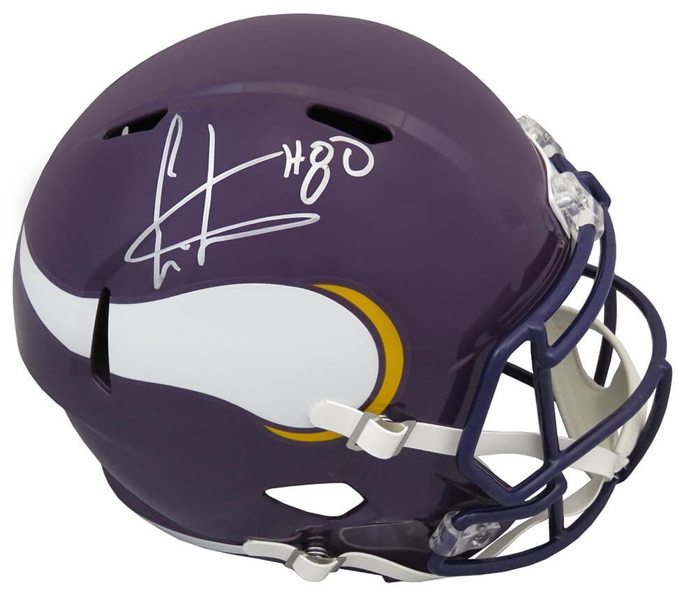Cris Carter Signed Vikings Full Size Riddell Helmet with COA (1 of 1)