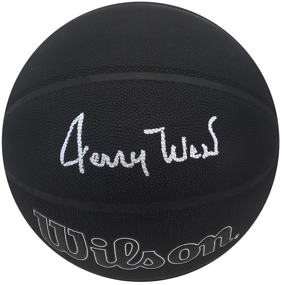 Jerry West Signed Wilson NBA 75th Anniversary Basketball with COA: Jerry West Signed Wilson NBA 75th Anniversary Basketball with COA Celebrate the legacy of basketball with this Jerry West signed Wilson 75th Anniversary logo black NBA basketball. This authentic piece