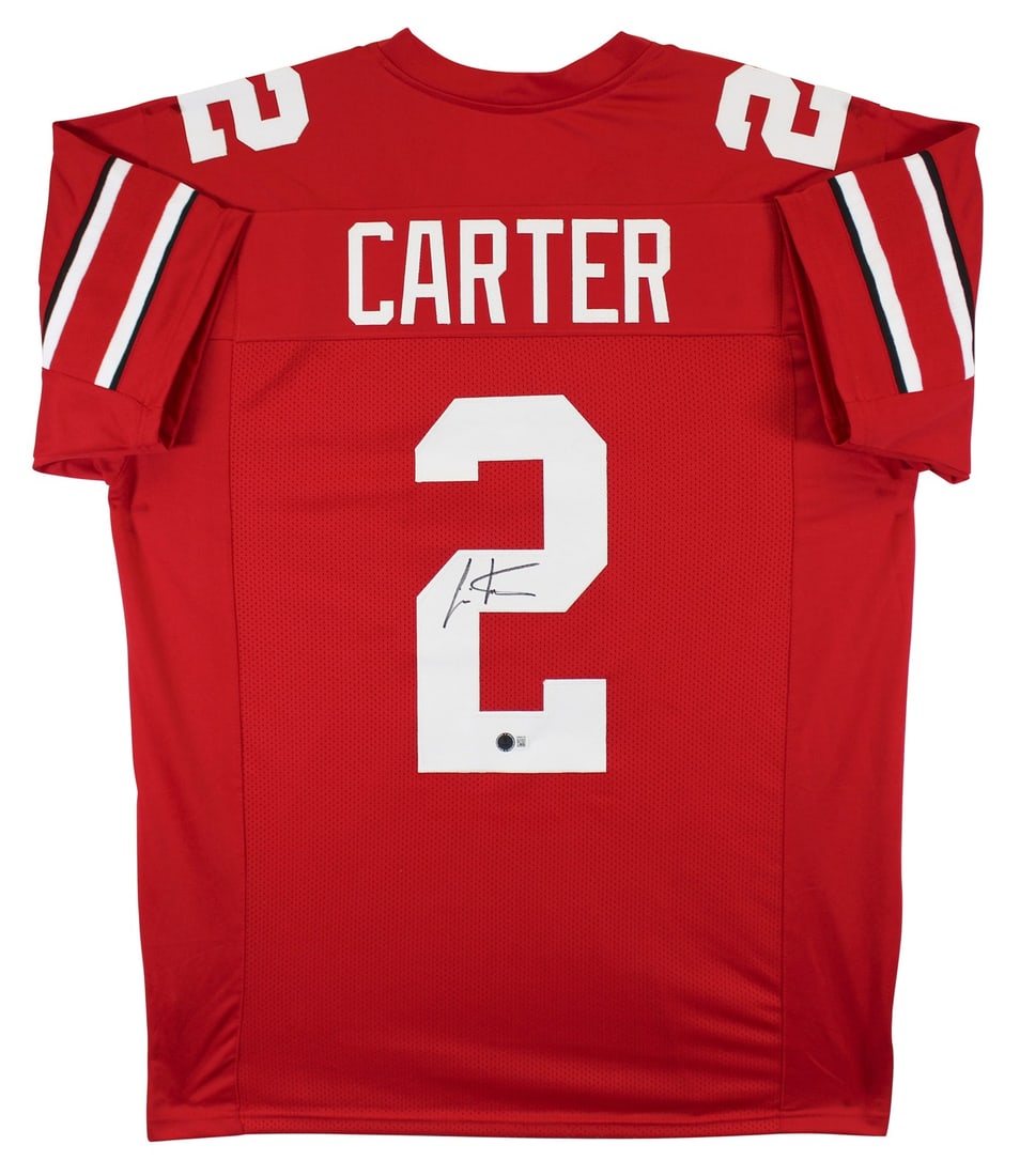 Cris Carter Signed Ohio State Red Pro Style Jersey BAS Witnessed: Cris Carter Signed Ohio State Red Pro Style Jersey BAS Witnessed Celebrate your passion for football with this authentic Cris Carter signed red pro style jersey from the Ohio State Buckeyes. This orig